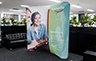 Curved Stretch Fabric Media Wall - 2200mm W x 2200mm H