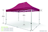 Pop Up Gazebo Size Guide (4.5m x 3m)