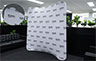 Curved Stretch Fabric Media Wall - 2200mm W x 2200mm H